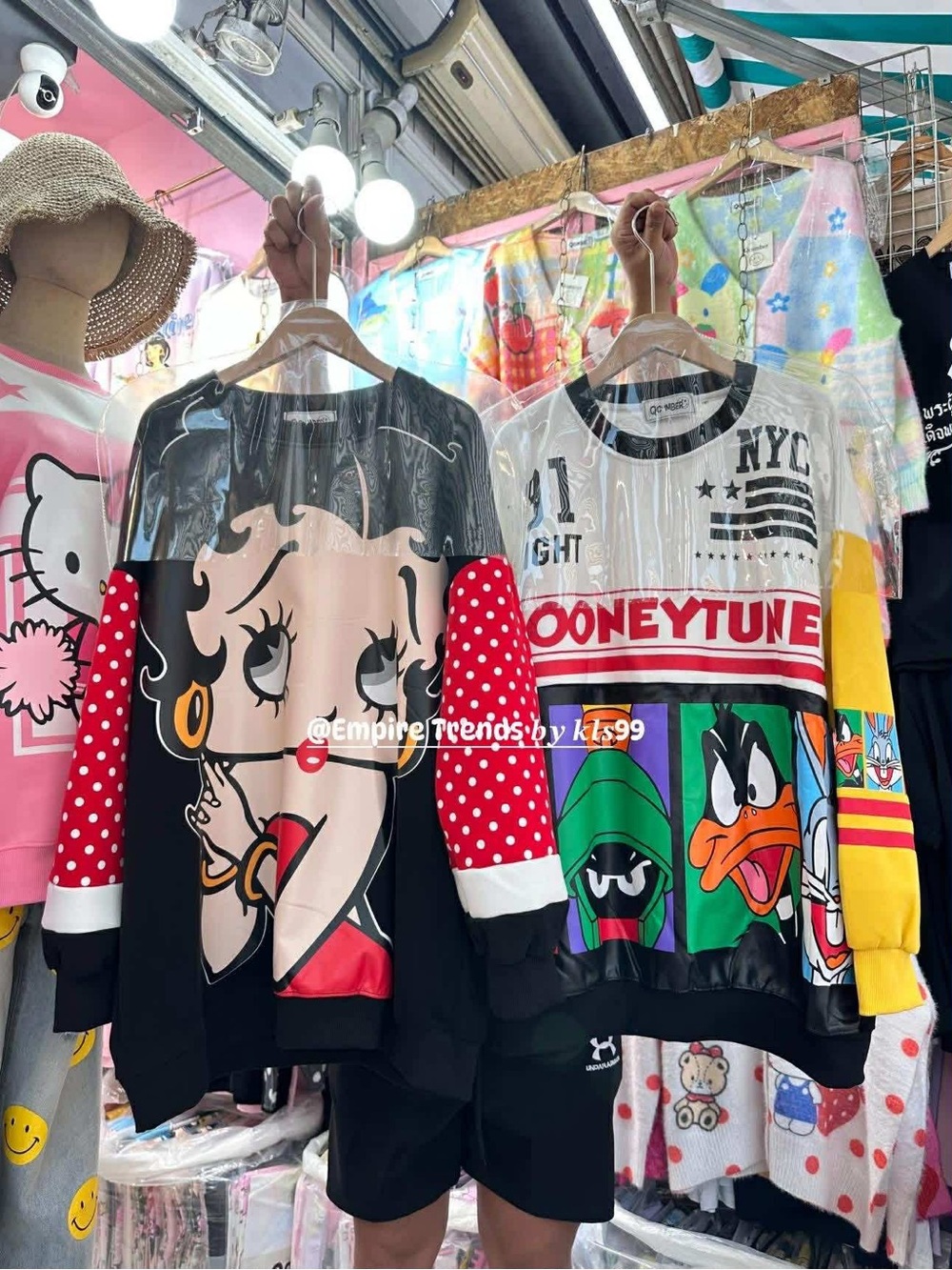 Betty Boop Kids Pullover Sweatshirt - Black, Red, White